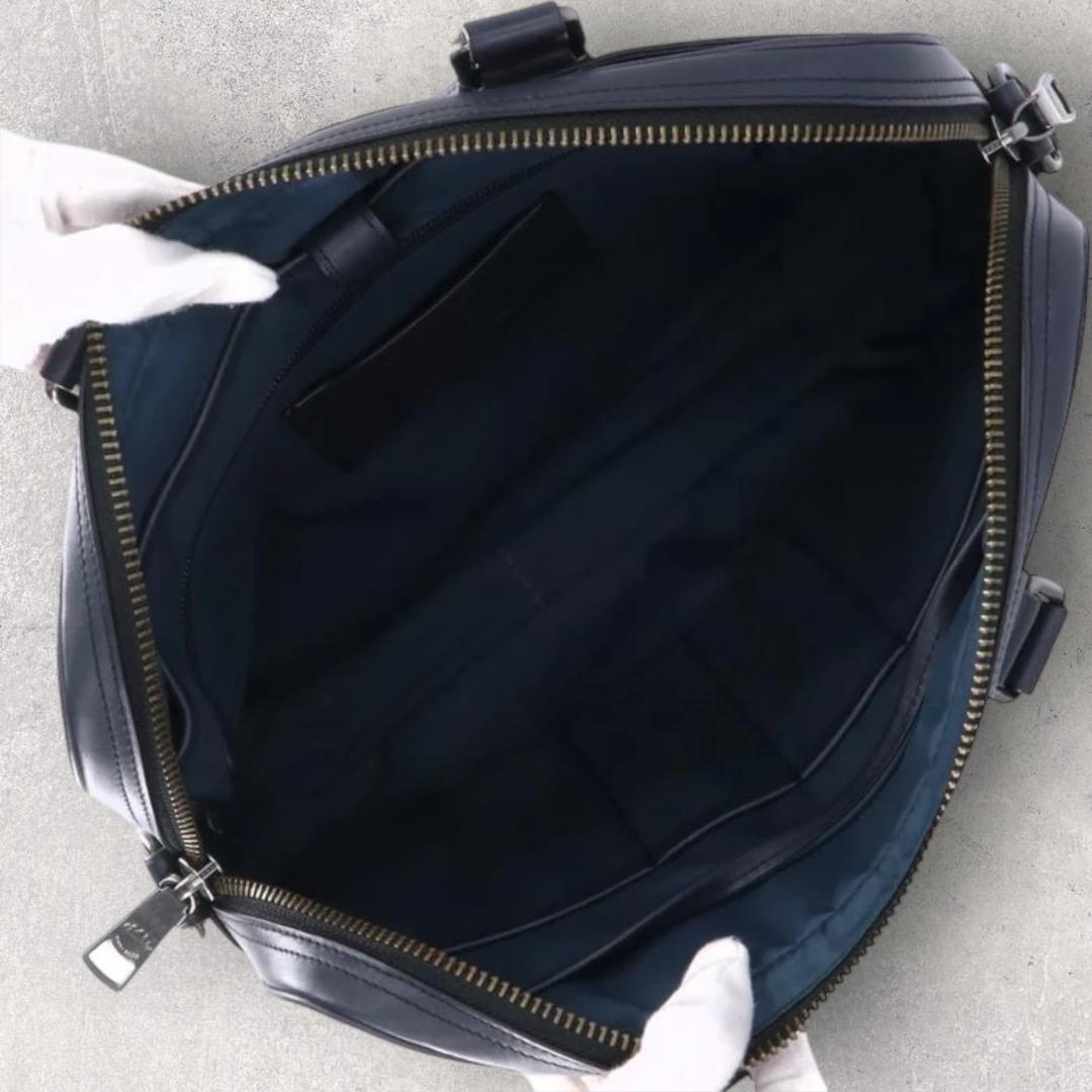 新品未使用 コーチ 2WAY バッグ ビジネスバッグ ブリーフケース ネイビー