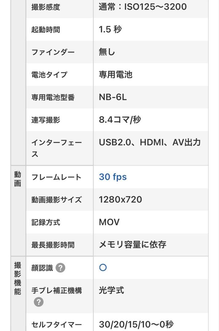 Canon IXY 30S レッド 本体