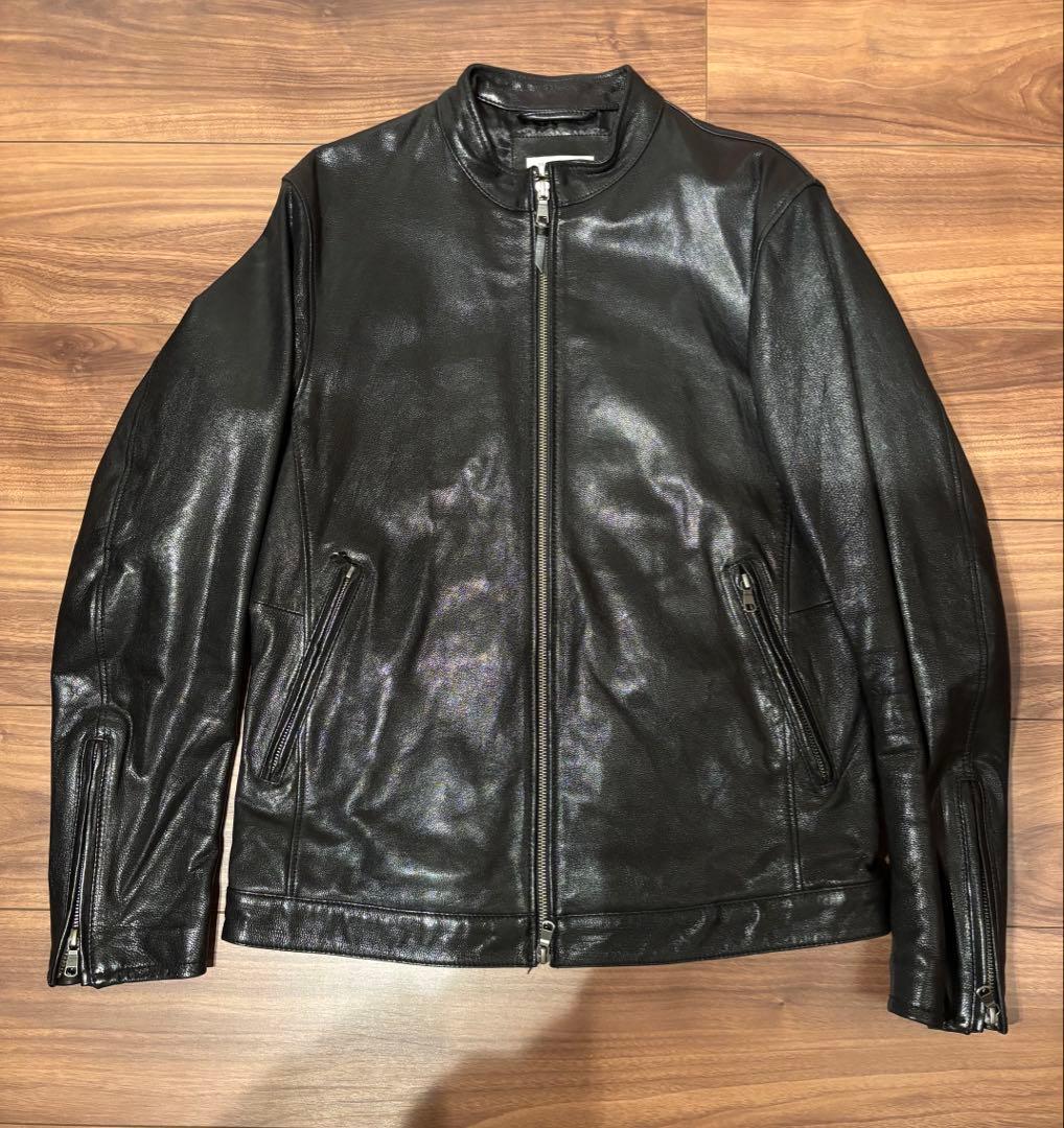 BEAUTY&YOUTH レザーシングルライダースジャケット L ブラック