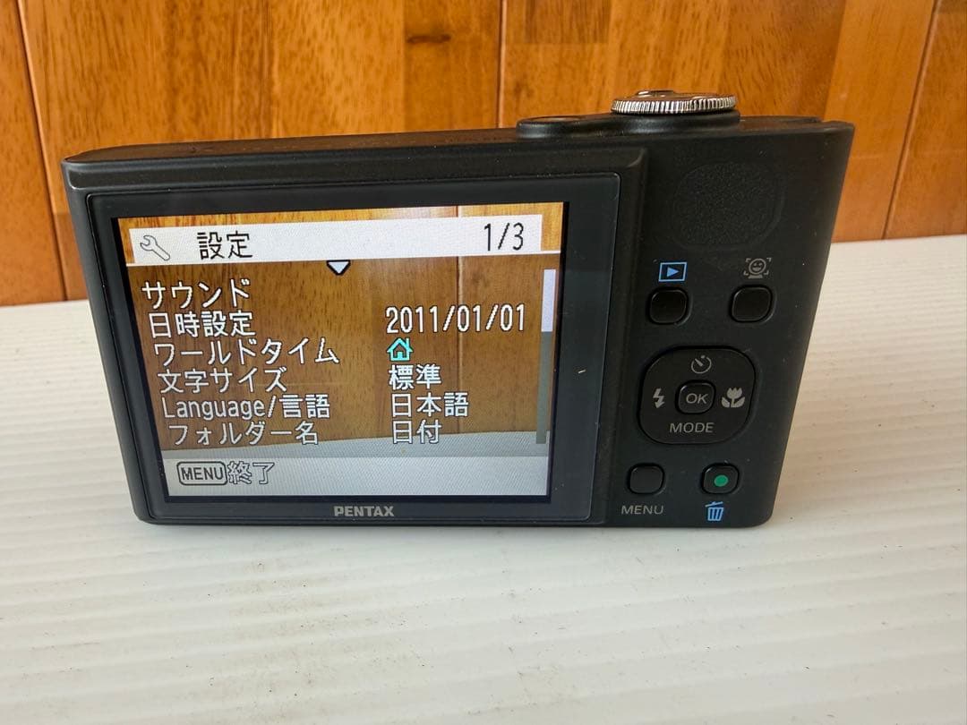 PENTAX OptioブラックRZ18デジカメ(a42)