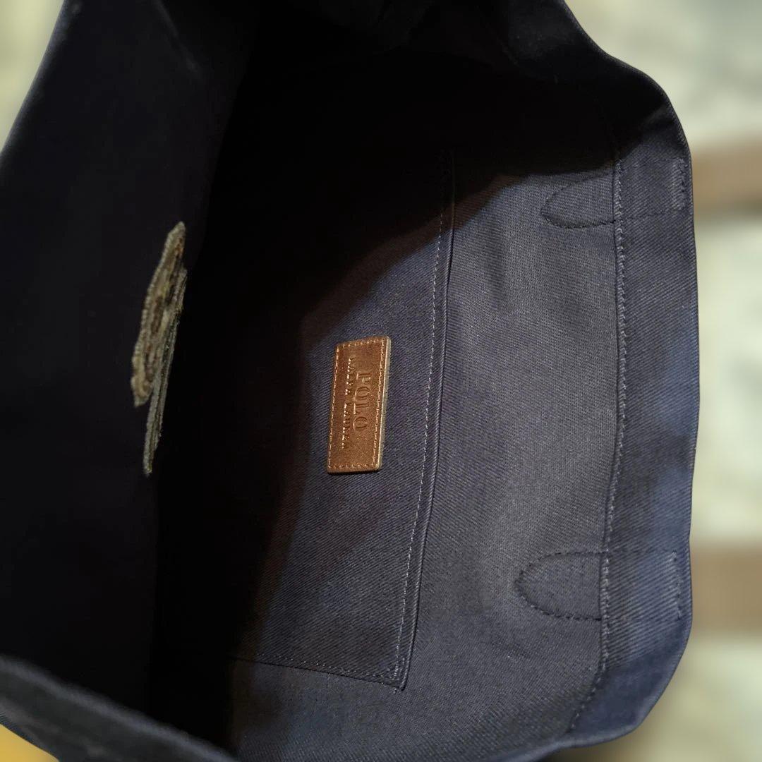 ポロベア　ラルフローレン　トートバッグ　 ネイビー　刺繍