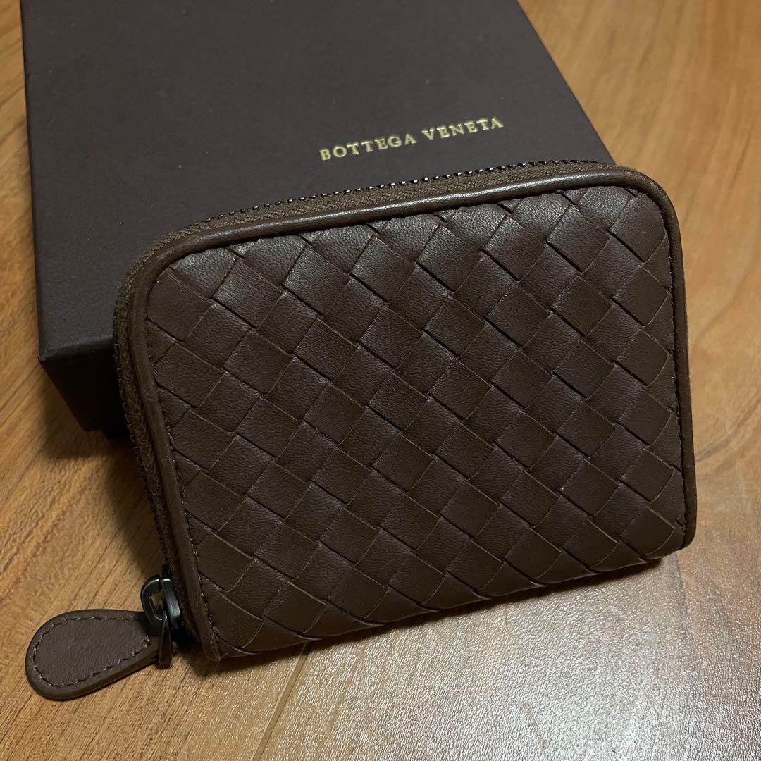 ボッテガヴェネタ　ラウンドファスナー　ケース　ブラウン　小銭入れ