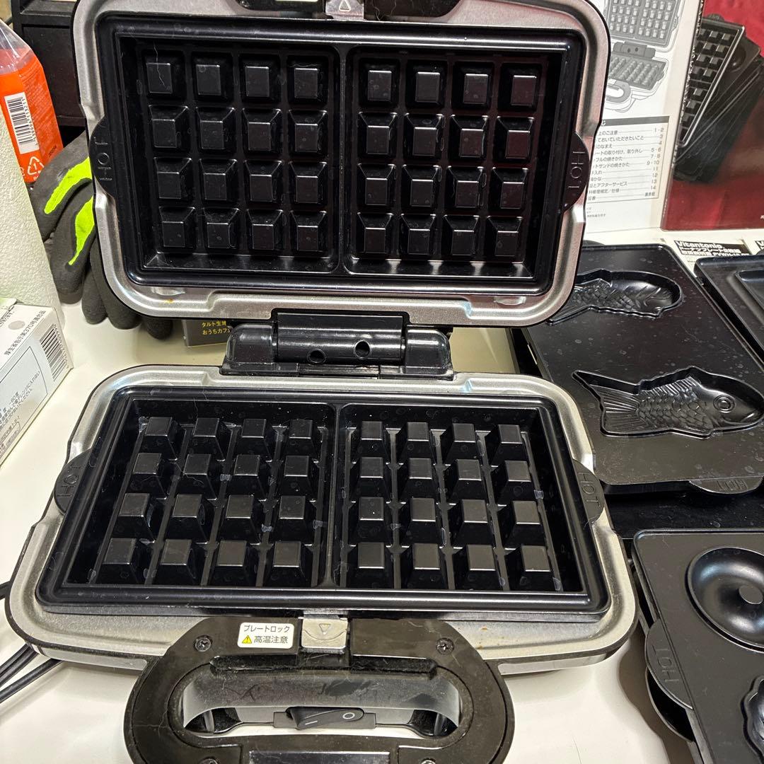 ビンタトニオ　プレート合計7枚　レシピ本4冊　取説付き　シルバー　ワッフル