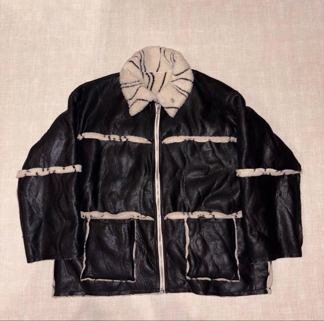 【selleglantセレグランテ】 リバーシブルフェイクムートンボアジャケット