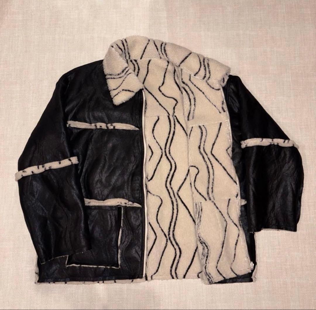 【selleglantセレグランテ】 リバーシブルフェイクムートンボアジャケット