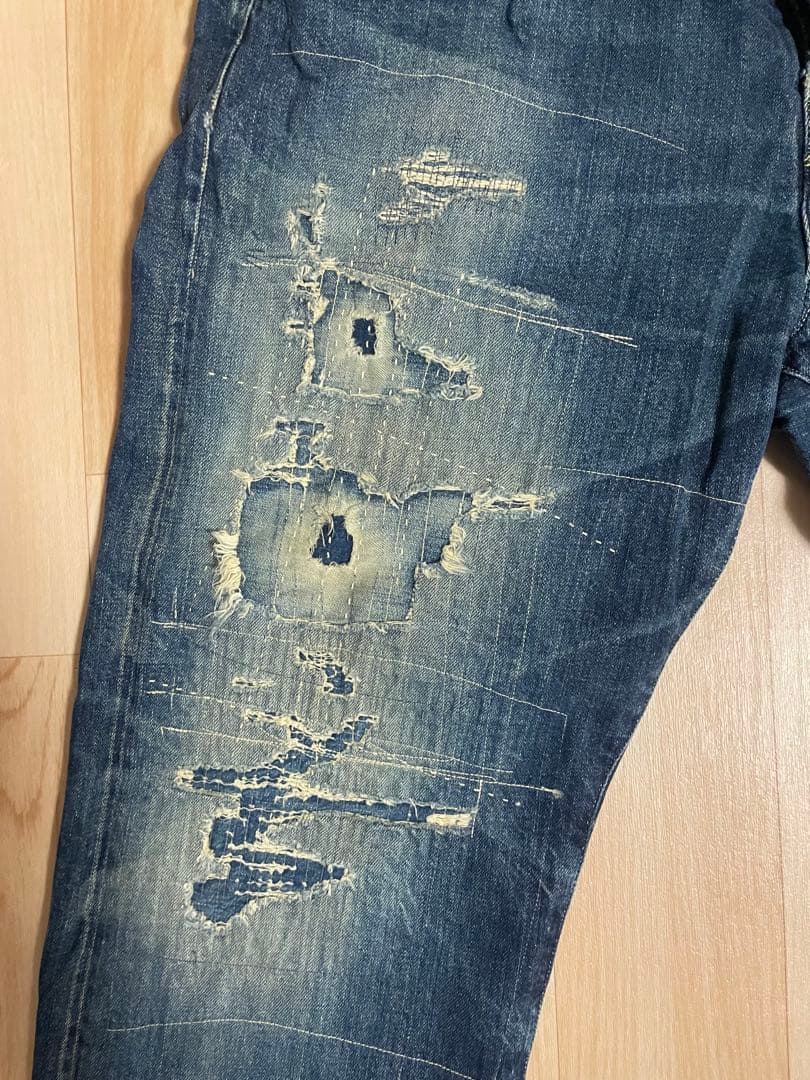 アナクロノーム　ダメージ加工デニム　ANR118 w36