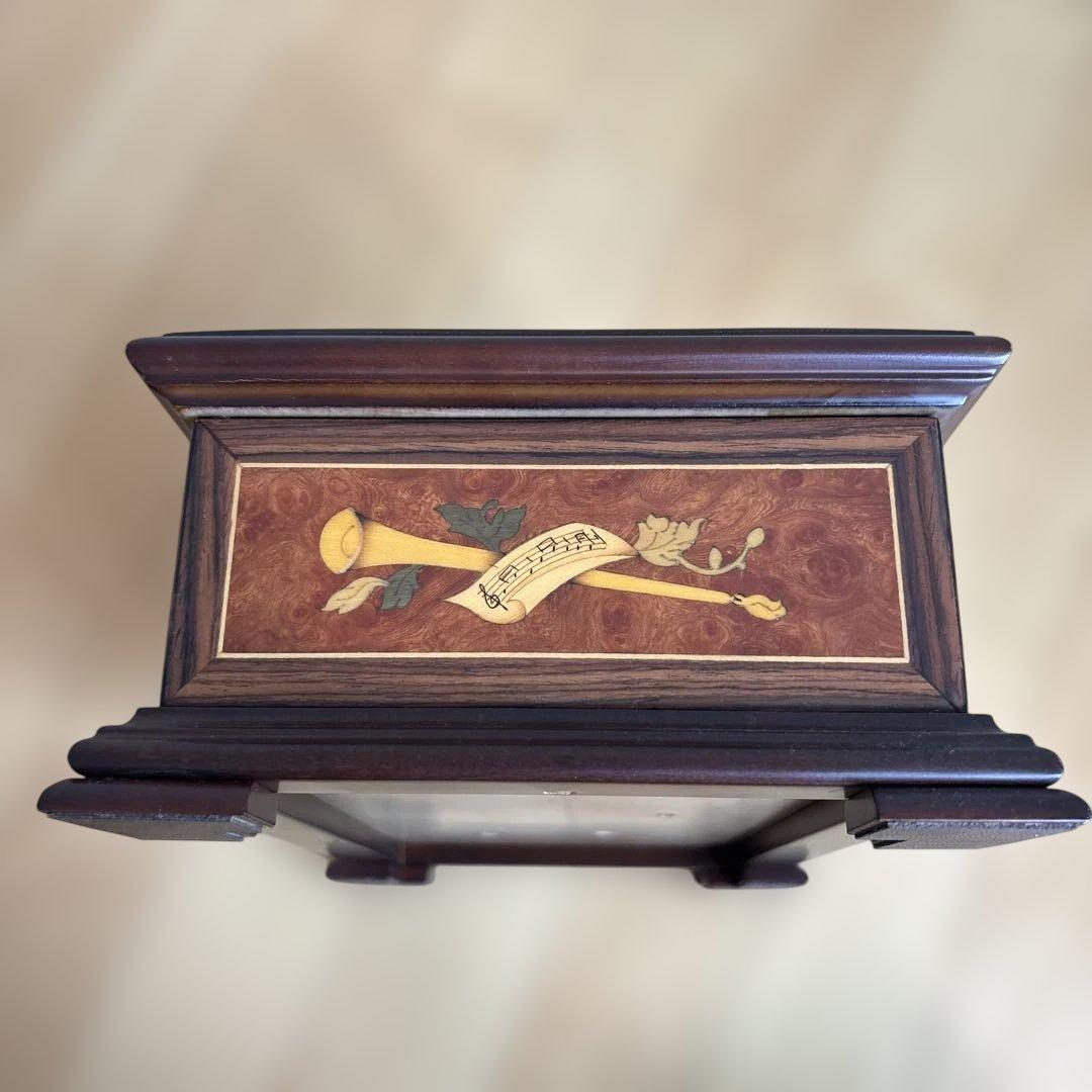 ⚠️箱のみ⚠️リュージュ72弁シリンダーオルゴール用 ボックス　空箱　楽器の象嵌模様