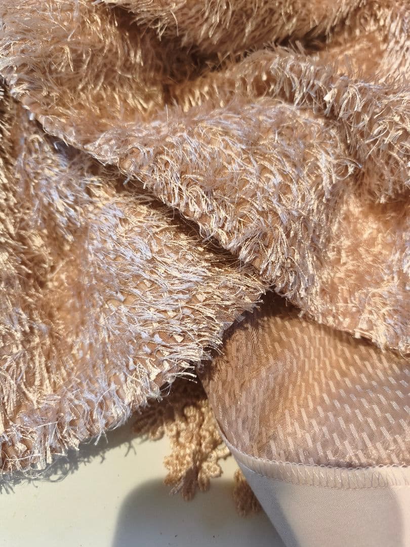 タグ付き JENNE 日本製ラグジュアリーシャギースカート ピンク