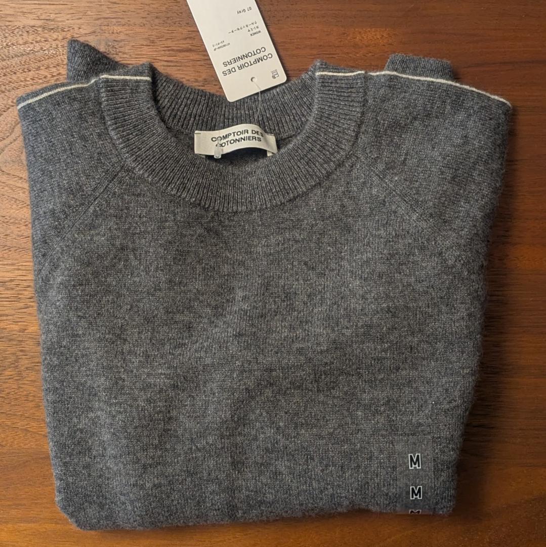 【新品】カシミヤクルーネックセーター　M コントワー・デ・コトニエ