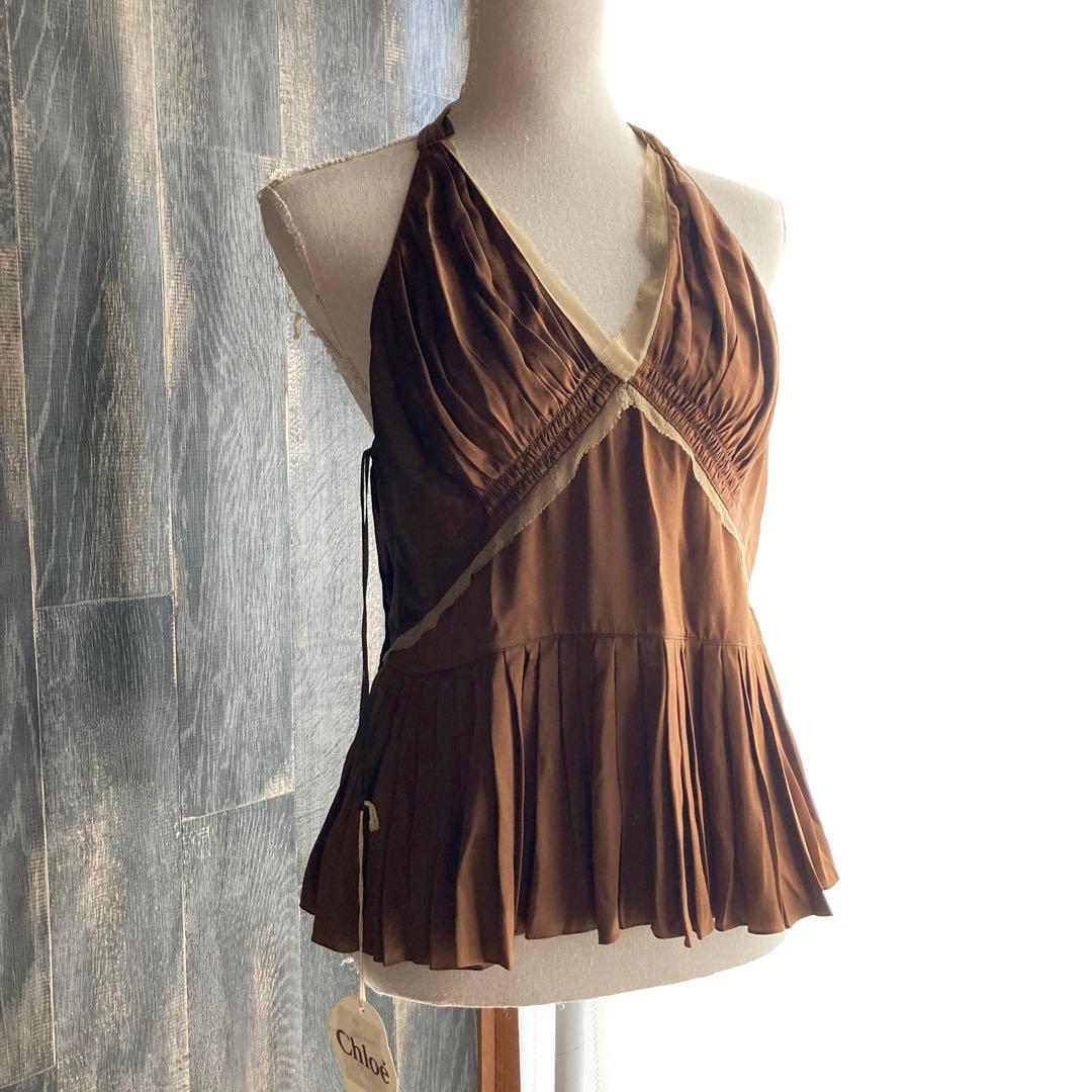 Chloe 新品未使用 キャミソール 定価14万円 ホルターネック フランス製
