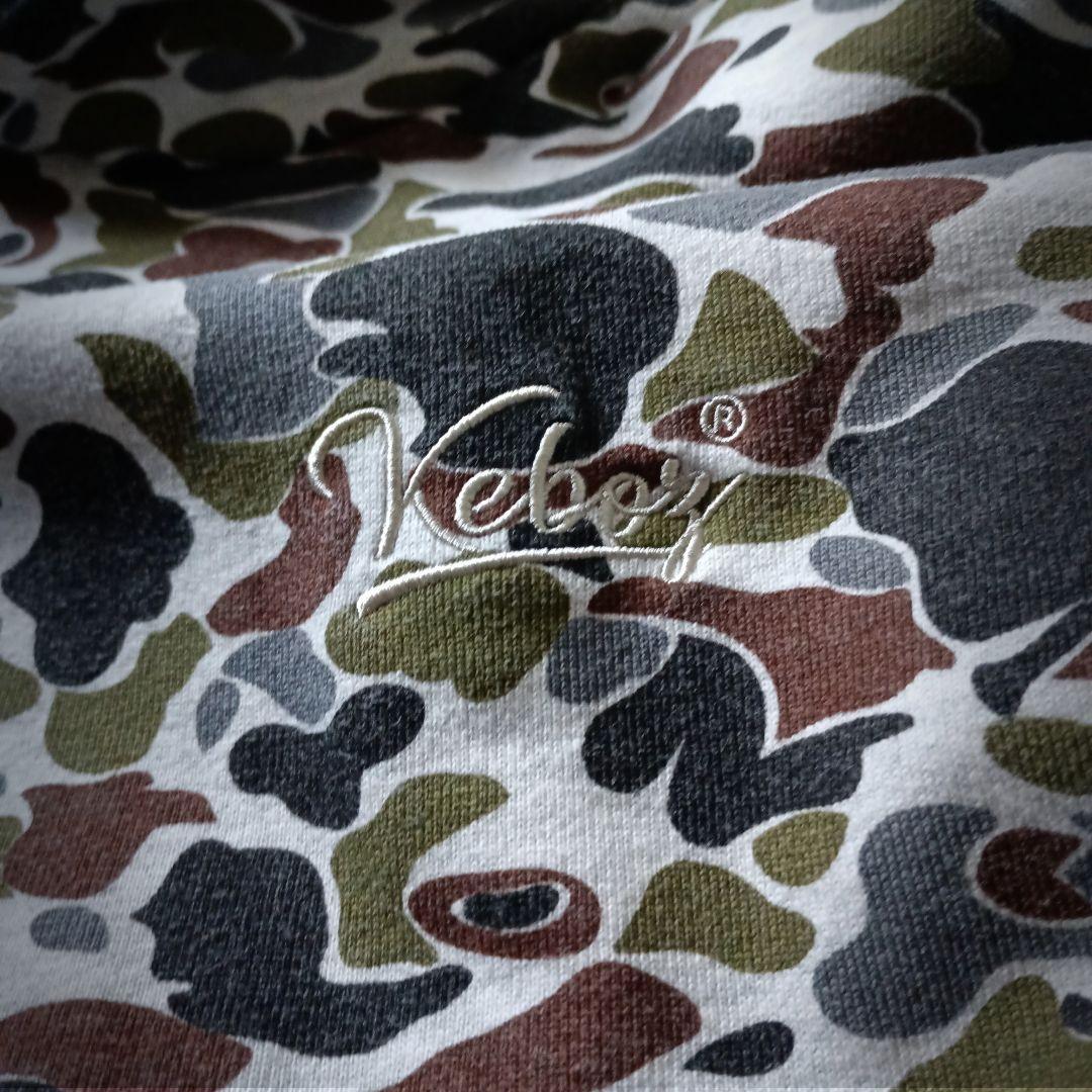 でかい 厚い 重い！ケボズオーバーサイズパーカー カモ柄 バック刺繍ロゴ