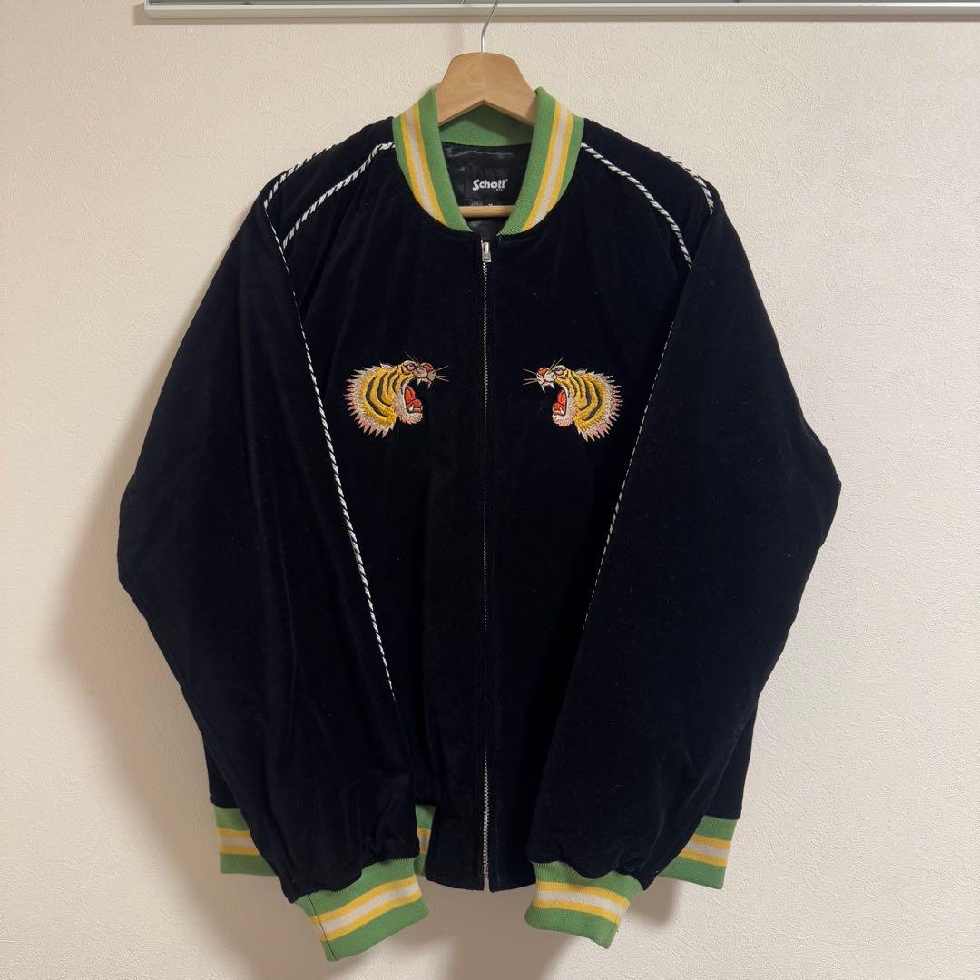 Schott スカジャン SOUVENIR JACKET 顔虎　M
