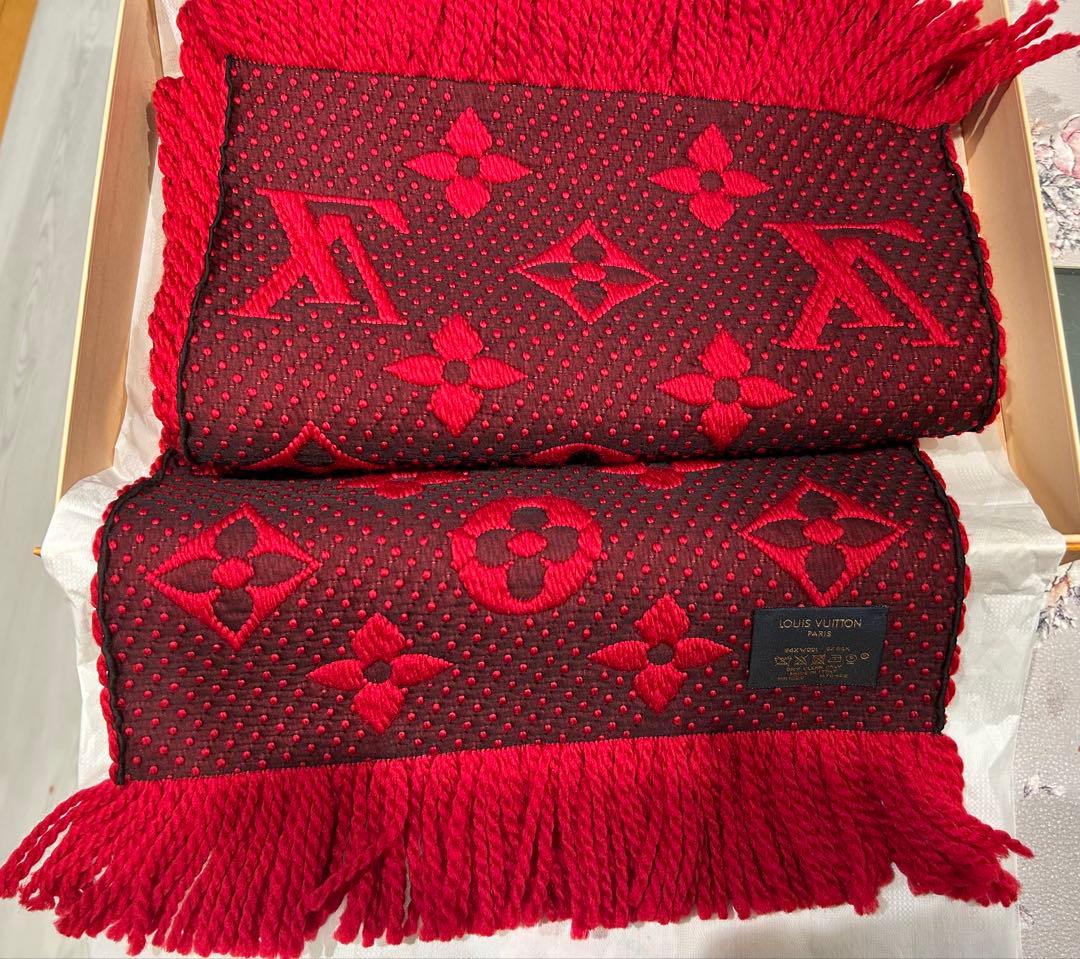 ルイヴィトン ウール シルク モノグラム ロゴマニア エシャルプ マフラー