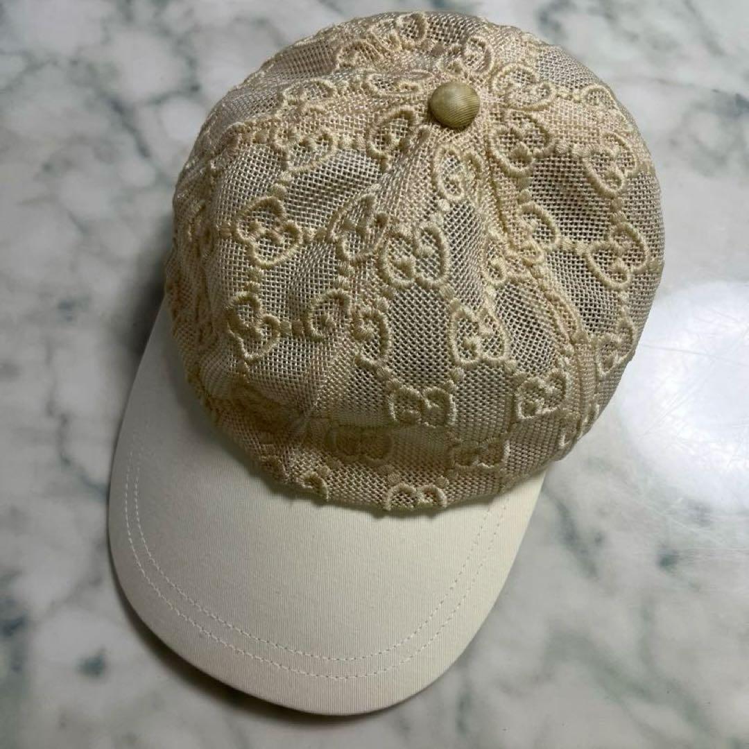 GUCCI グッチ 579155 GGエンブロイダリー ベースボールキャップ