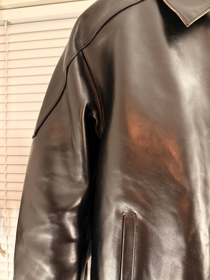 サイズ2 Ancellm H.L ZIP UP JACKET レザージャケット