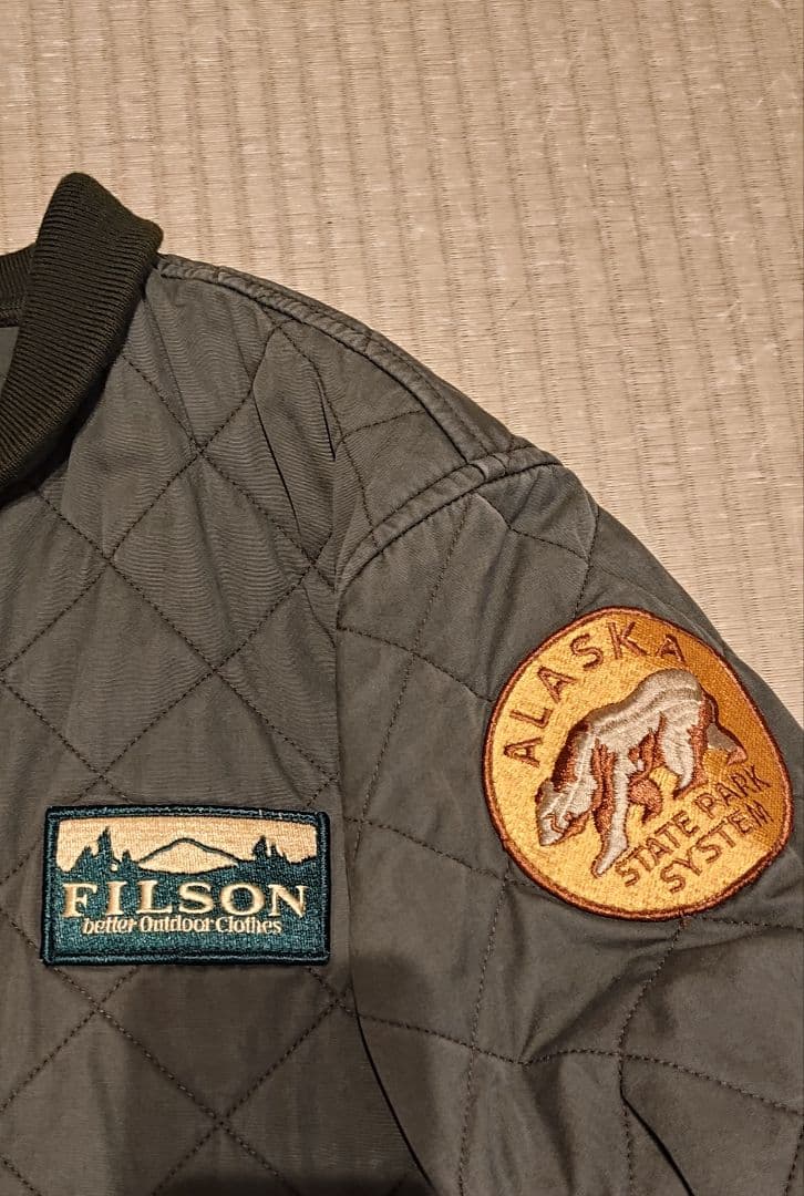FILSON キルティングジャケット 38 ワッペン　エルボーパッチ