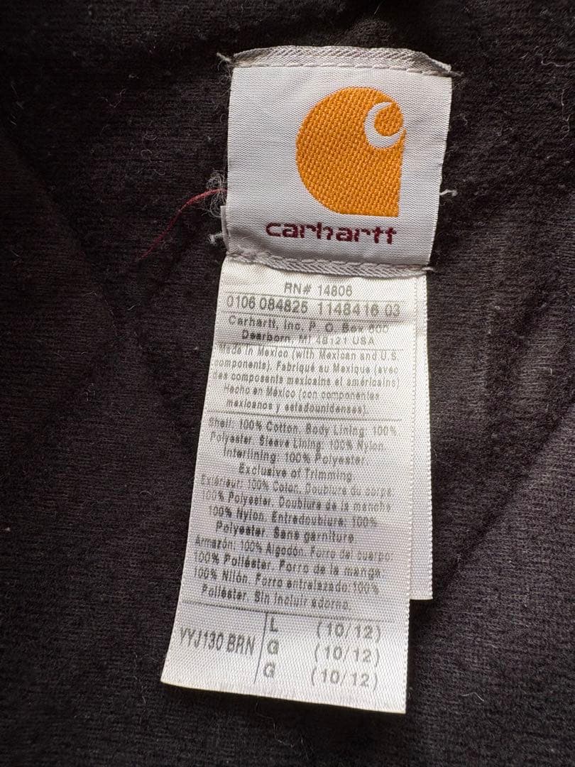 Carhartt アクティブジャケット 短丈 ブラウン 中綿