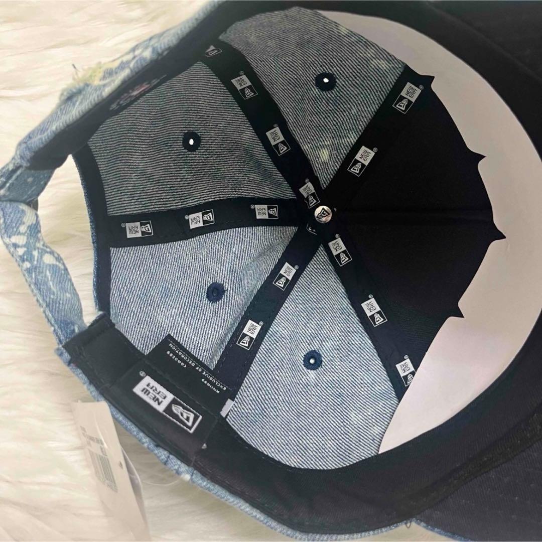 新品 NEWERA NY ニューエラ ダメージ デニム キャップ スナップバック