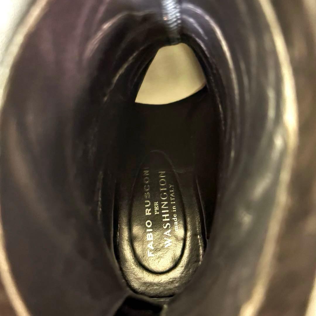 美品■FABIO RUSCONI■ショートブーツ✨バックジップ キャップトゥ