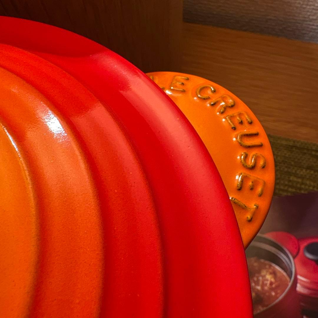 新品未使用　LE CREUSET　ココット エブリィ オレンジ 18cm