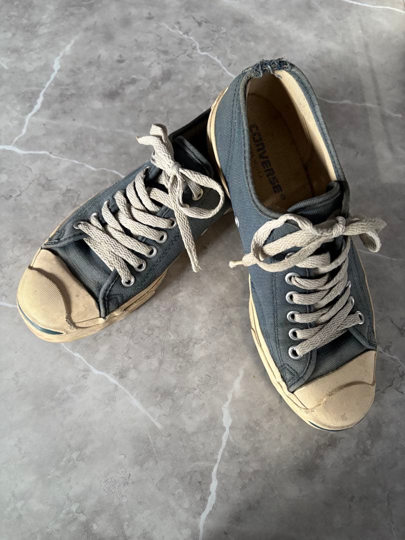 Converse Jack Purcell 青キャンバス USA製