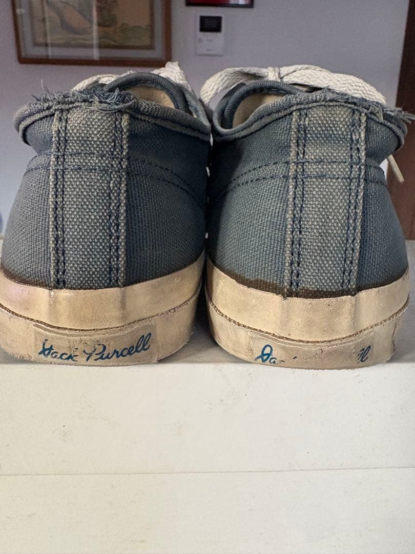 Converse Jack Purcell 青キャンバス USA製