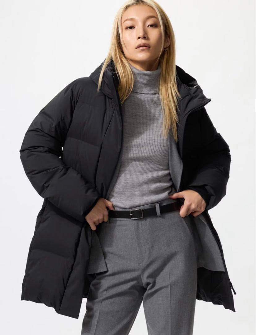 ユニクロシームレスダウンショートコート XL ブラック2026年購入