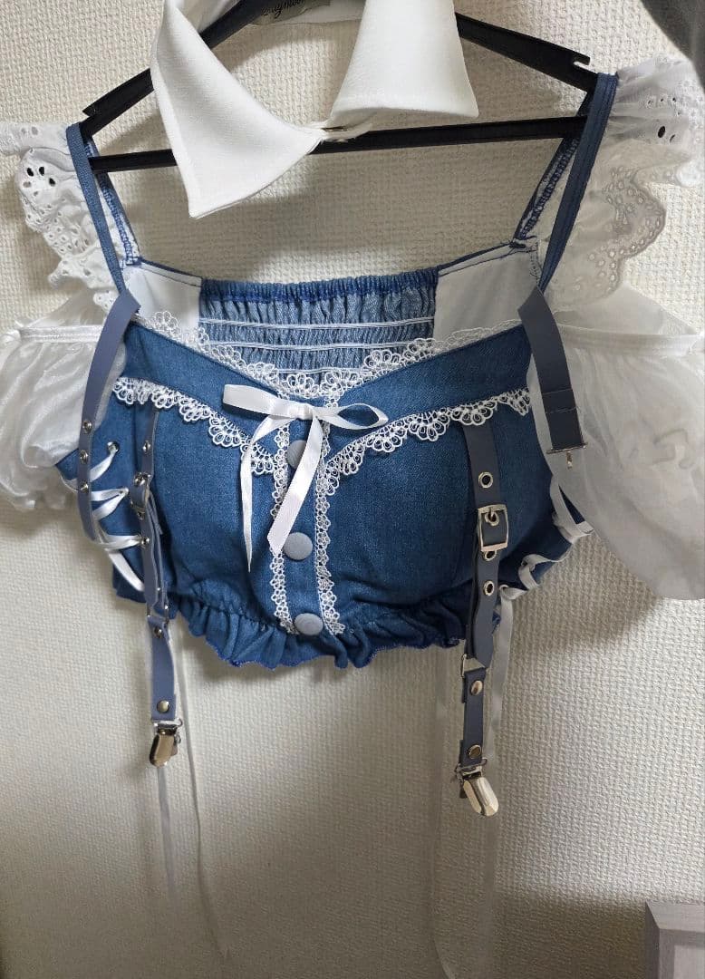 パフスリーブデニムドールメイド Malymoon コスプレ マリームーン メイド