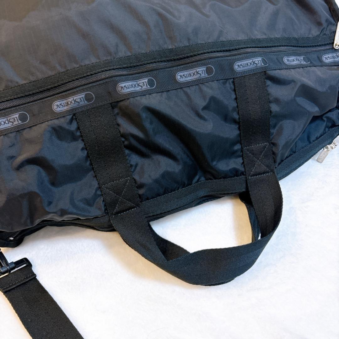 【未使用級✨】レスポートサック　ボストンバッグ　ブラック　大容量　旅行用