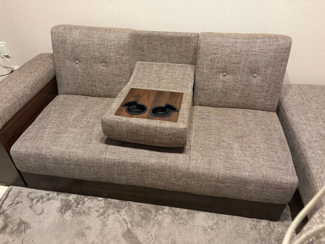 収納付き3人掛け多機能ソファ　209㌢　※オットマンのみ