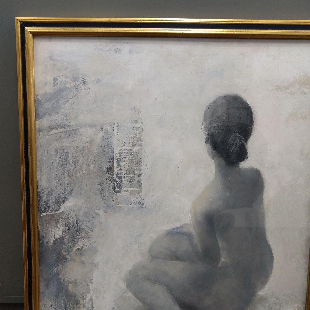 絵画！画家！串田都美雄！裸婦画額縁78×60×2cm
