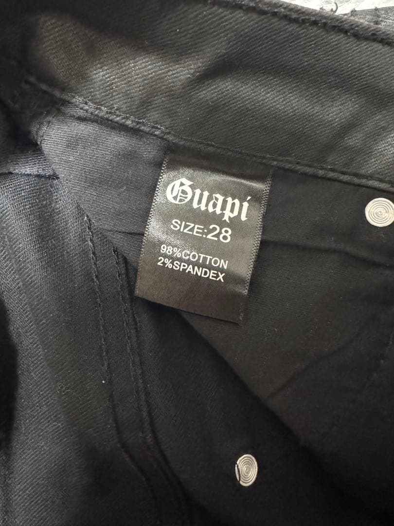 GUAPI レザーフレアパンツ 28