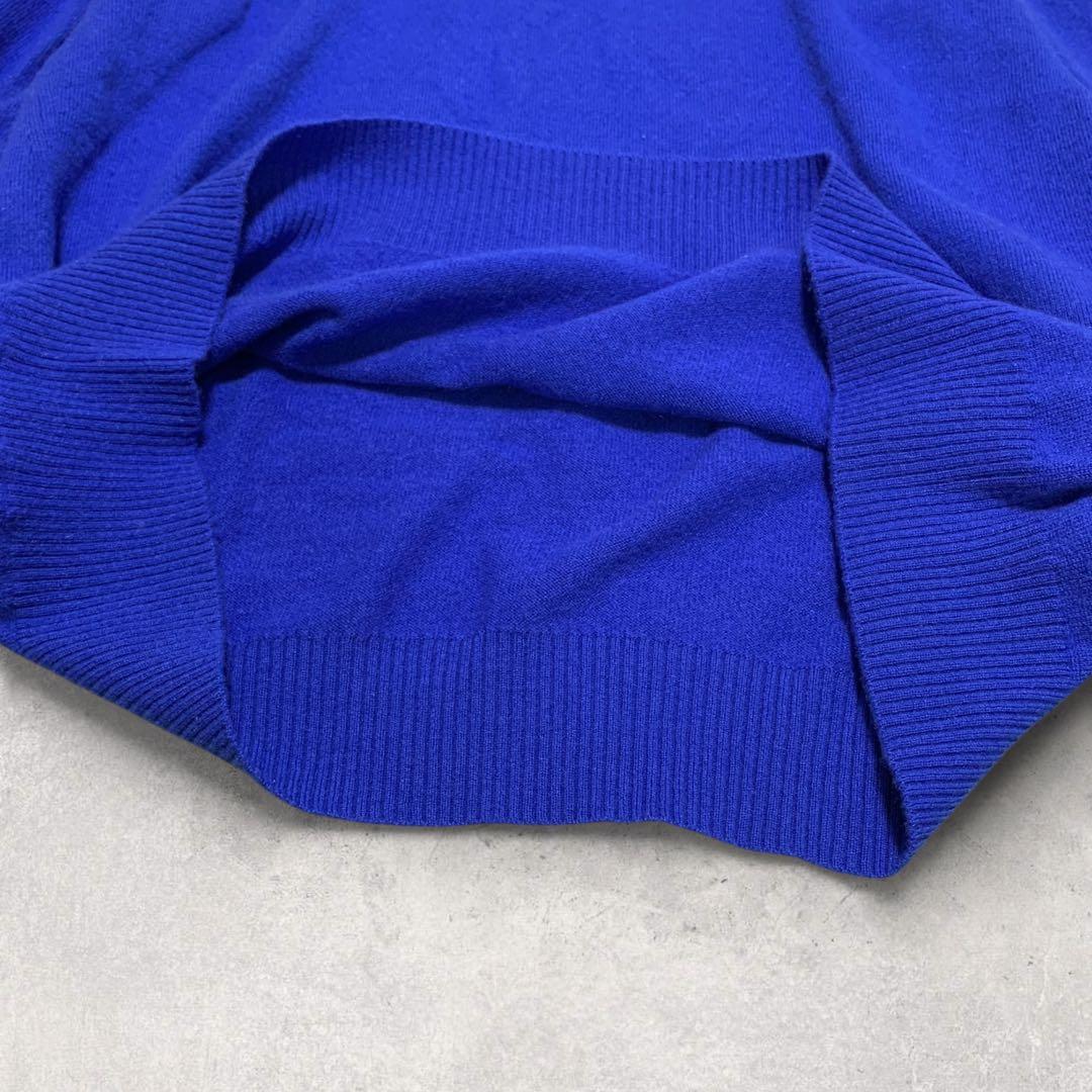 46サイズ✨ 23区 ニット セーター カシミヤ100％ ブルー バックボタン