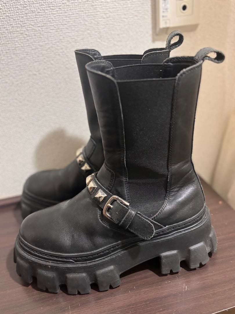 HYSTERIC GLAMOUR STUDS サイドゴアブーツ