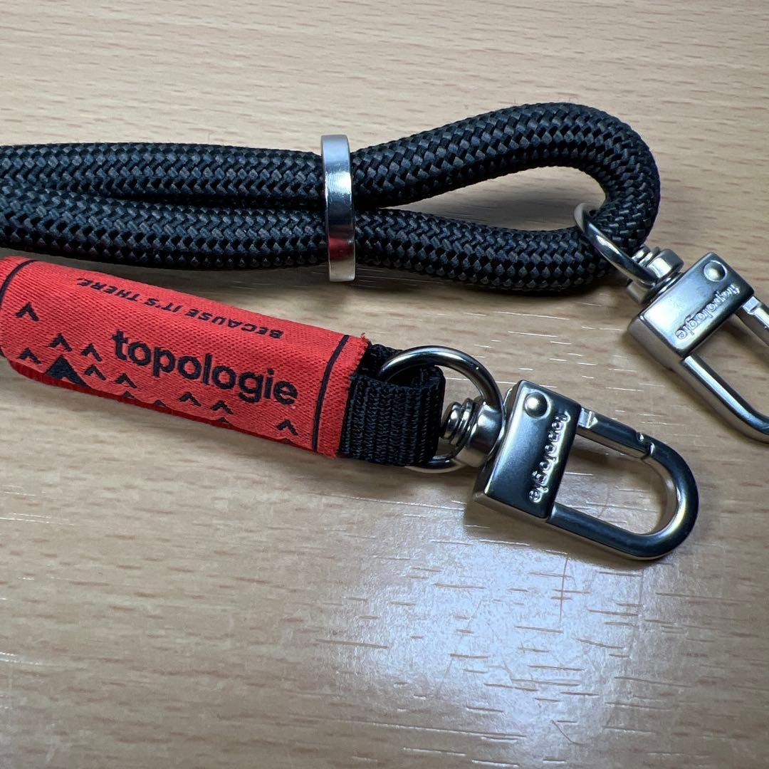 トポロジー　サコッシュ 8ミリロープストラップ　セット　黒