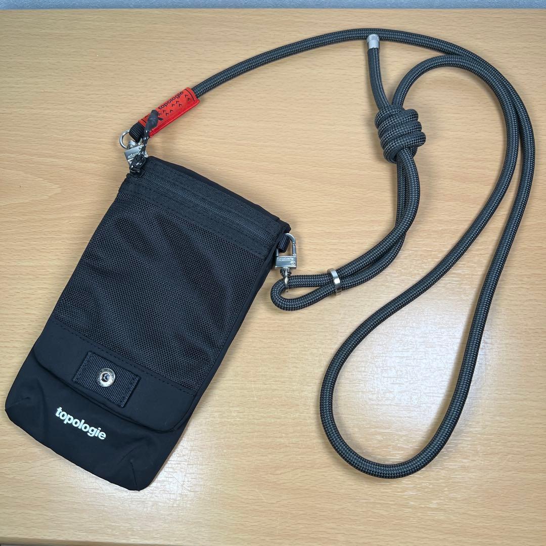 トポロジー　サコッシュ 8ミリロープストラップ　セット　黒