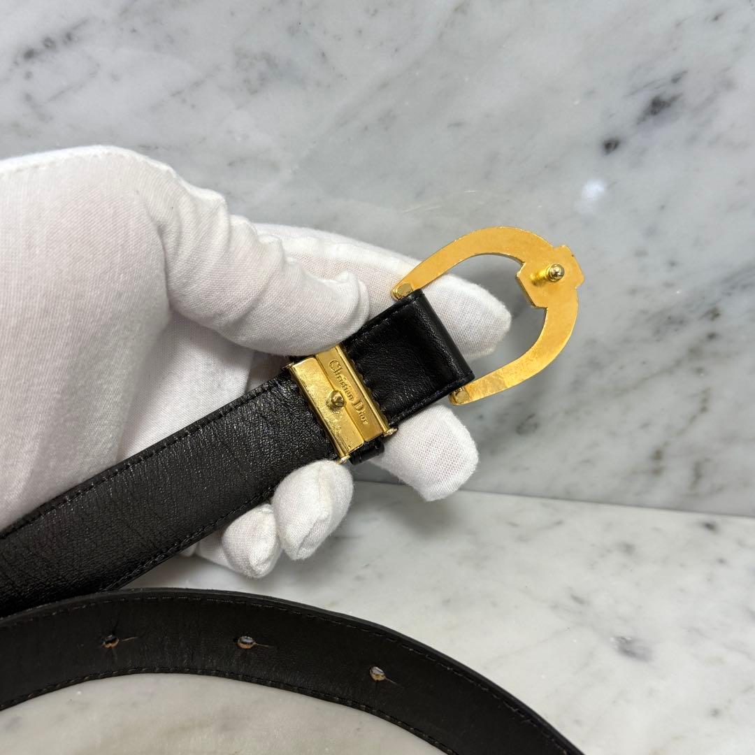 美品 Christian Dior クリスチャンディオール ベルト 本革 CD