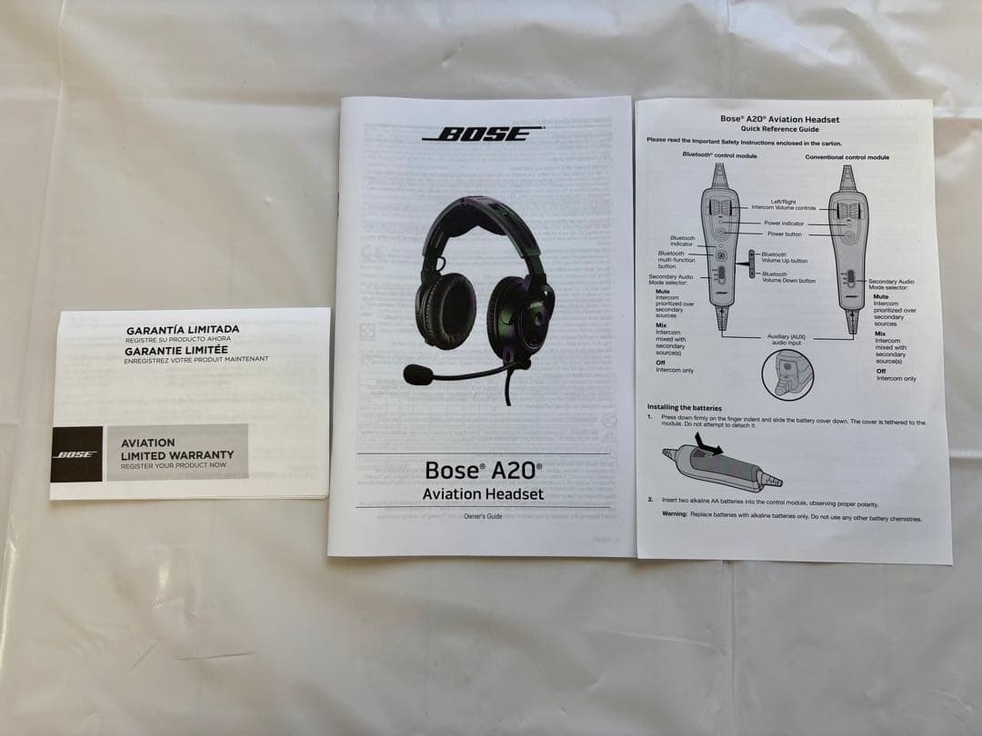 BOSE A20 aviation headset 飛行機用