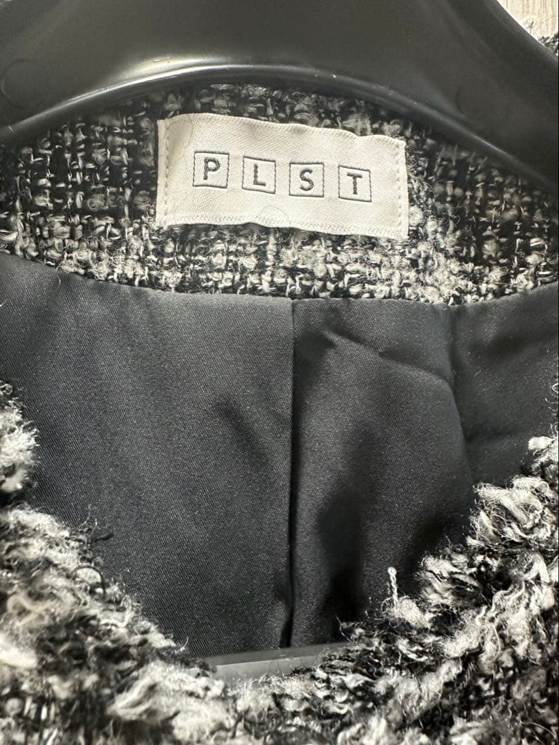 PLST ツイードジャケット ブラック・ホワイト