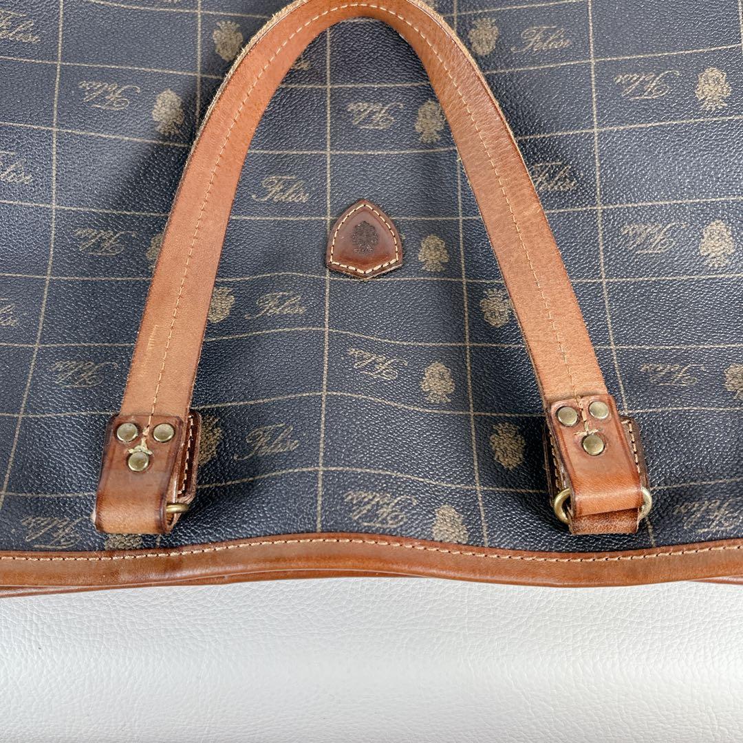 希少モデル フェリージ Felisi ロゴ柄 縦型トートバッグ 大きいサイズ