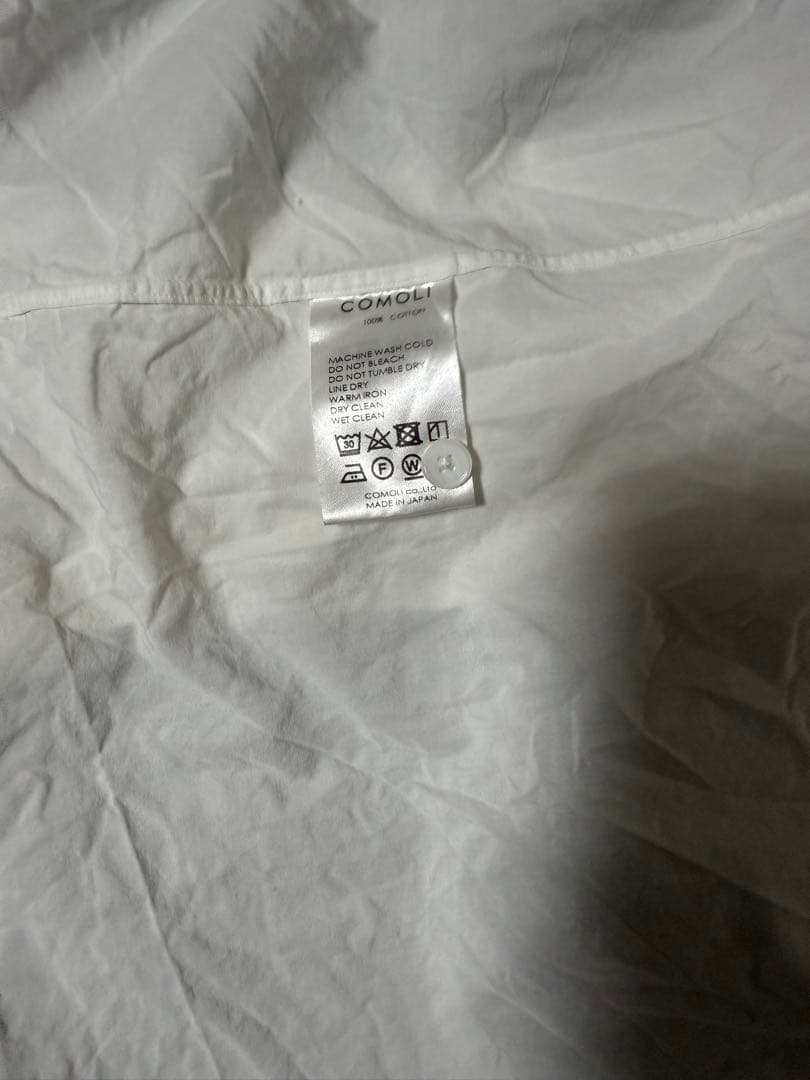 COMOLIシャツ ホワイト(サイズ2)