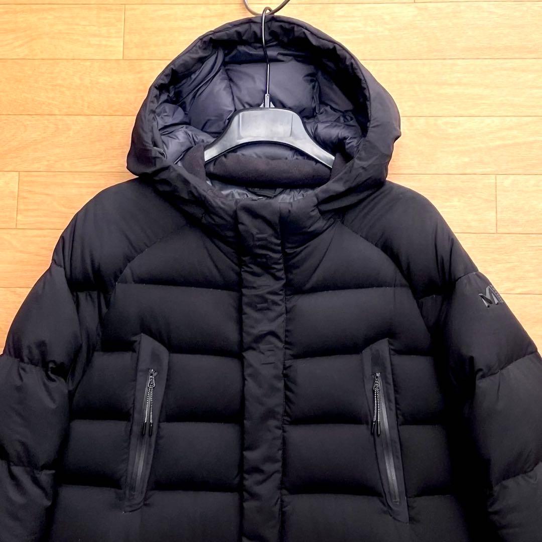 L ミレー ダウンコート ロングダウンジャケット ブラック ベンチコート