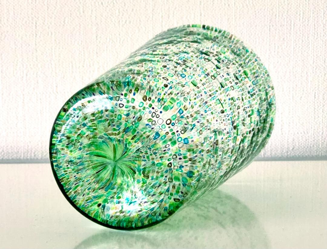 1点もの 潮工房 江波冨士子 ラージサイズ ガラスコップ ムリーニ 吹きガラス