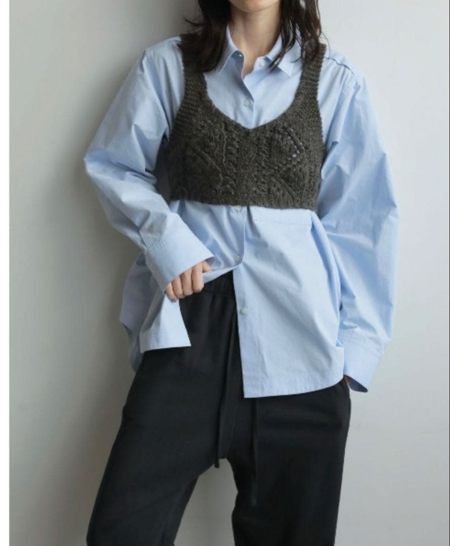 anuke Highcount Over Shirts アイスブルー