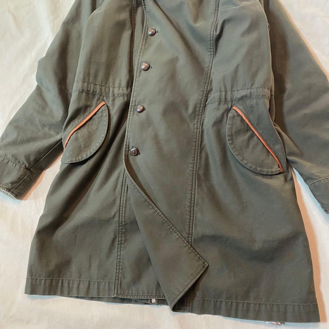 Vm ヴーム ミリタリーモッズコート 中綿ライナー付き カーキ フード 4