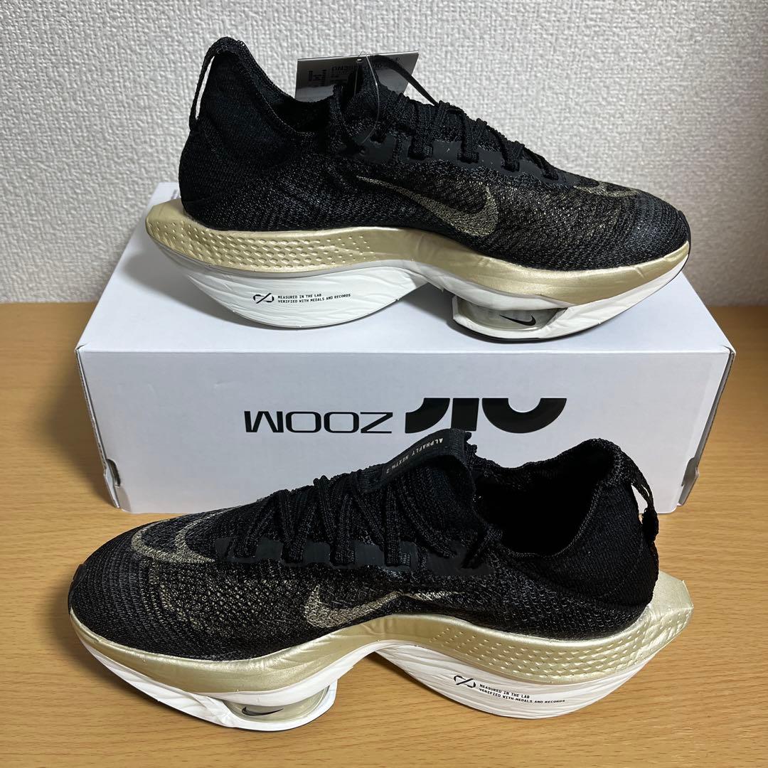 新品 WMNS AIR ZOOM ALPHAFLY NEXT% 黒金 23cm