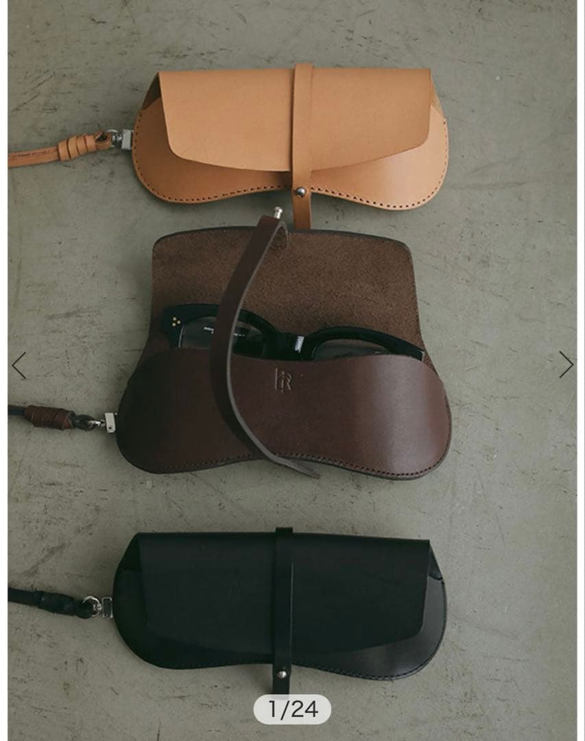 タンドレザーリップケース& タンドレザーサングラスケース