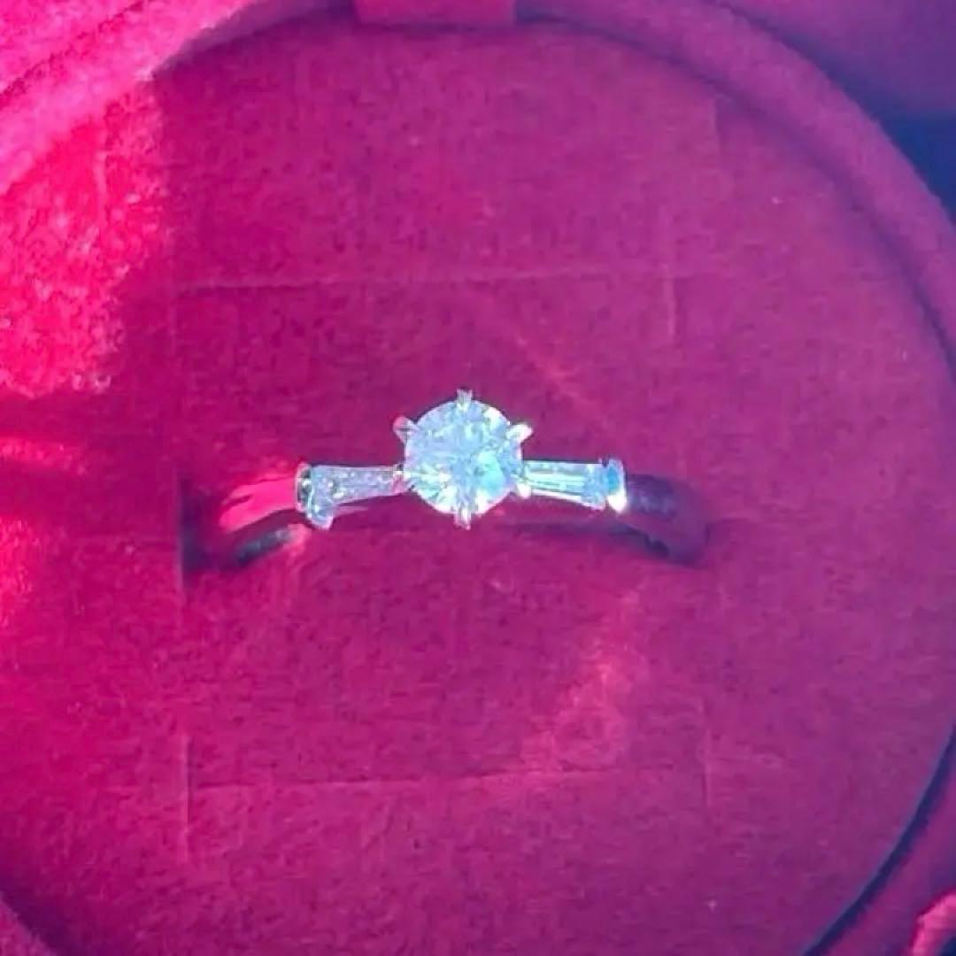 美品ラザールダイヤモンド PT900 0.25脇石0.08 VVS2 D 12号