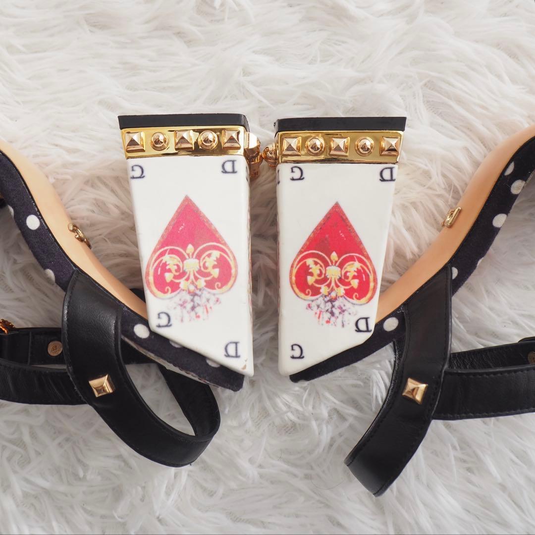 希少✨️ドルチェアンドガッバーナ ミュール サンダル ドット柄 ハート