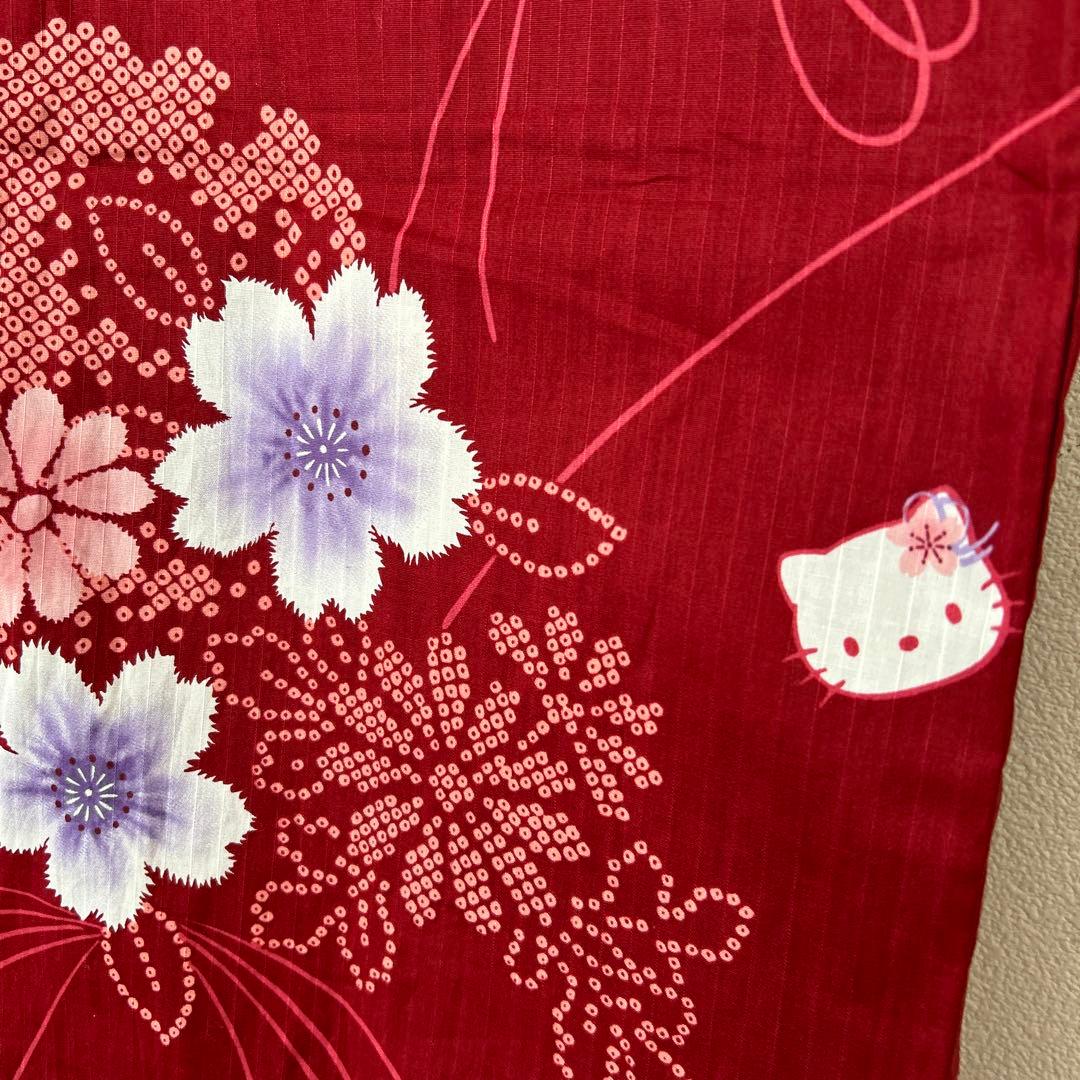 サンリオSanrio ハローキティ2005年製大人　浴衣　未使用品　花柄　レア